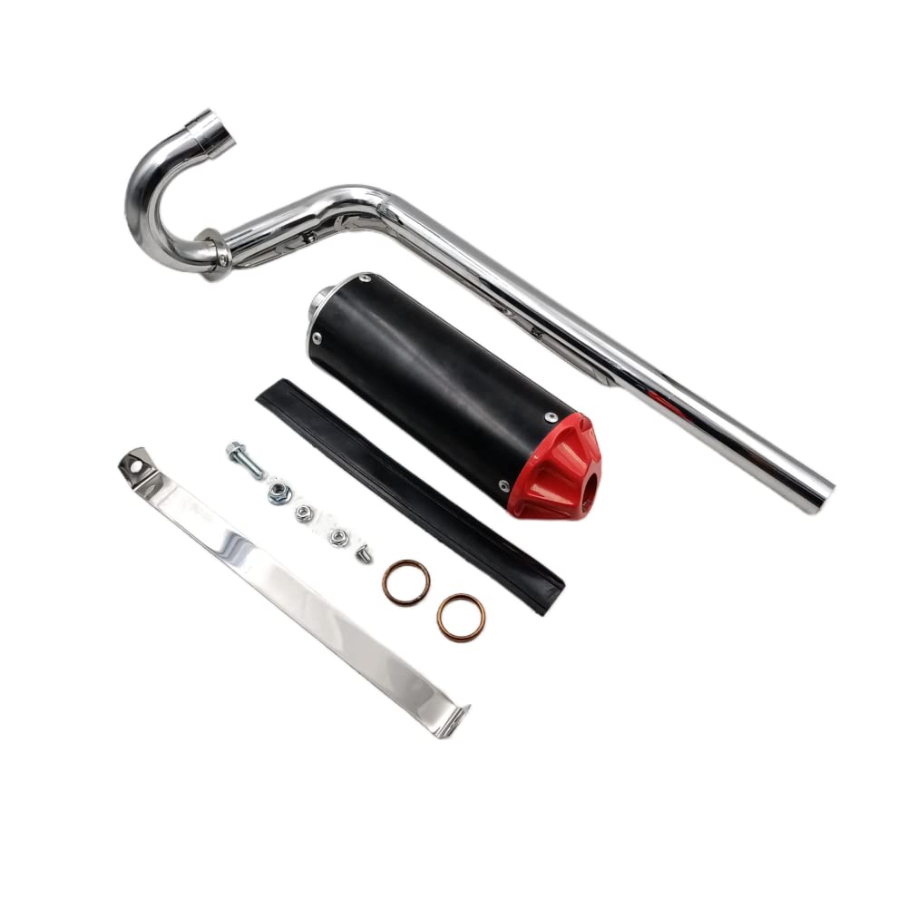 Ztdzzh Red 28Mm Exhaust Muffler Fit Ssr Sdg Crf Xr Ttr 50Cc 70Cc 90Cc Pit Dirt Bike