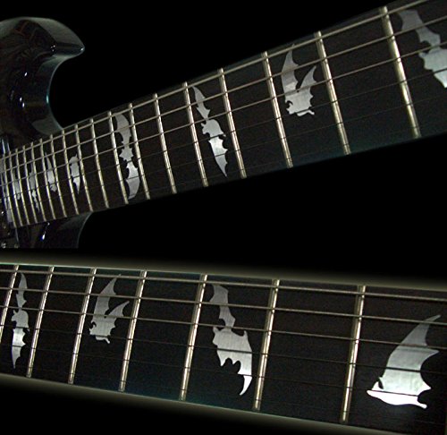Fretboard Markers Inlay Stickers Decals For Guitars & Bass - Bat Wings - Metallic