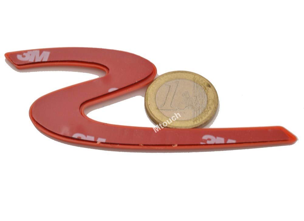 Zorratin Large red 'S' S Letter Rear Trunk Boot Lid Hatch Tailgate Emblem Badge for Porsche 911 Cayenne carrera turbo panamera boxster