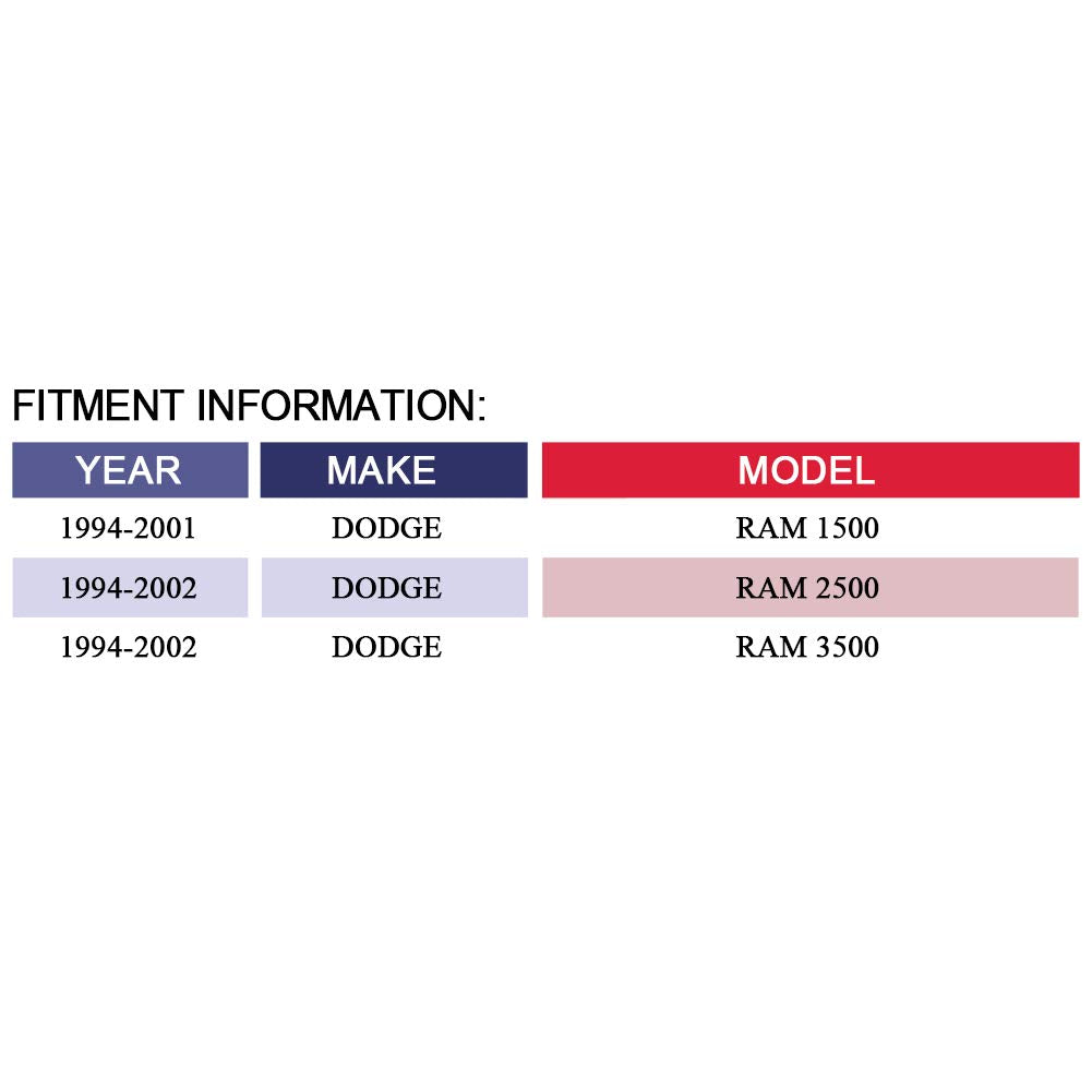 Mayasaf Smoked Lens Fog Light For Dodge Replacement Fog Lamp Assembly Fit For 1994-2001 Ram 1500, 1994-2002 Ram 2500, 1994-2002