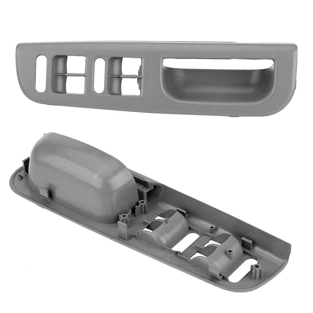 Kimiss Master Window Switch Control Panel Trim Bezel + Interior Door Grab Handle For Jetta For Golf Mk4(Grey)