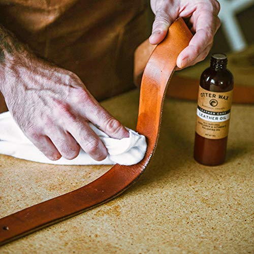 Otter Wax Conditioning Leather Oil - 16Oz - All-Natural Polishing Treatment For Furniture, Boots, Car Seats, Jackets, Shoes & Ba