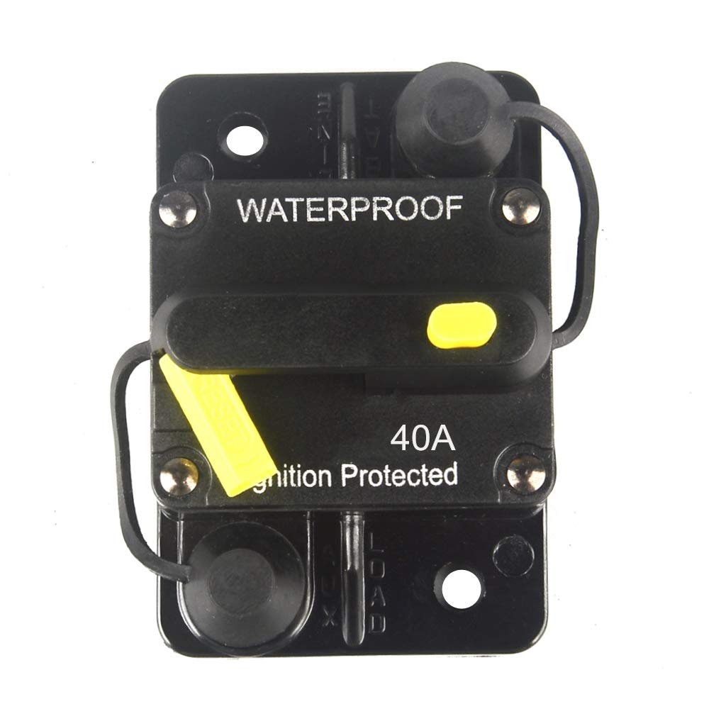 Wohhom 40 Amp Circuit Breaker Dc 12V -48V Waterproof 30A-300A Manual Reset Fuse Inverter For Trolling Motor Auto Car Rv Marine B