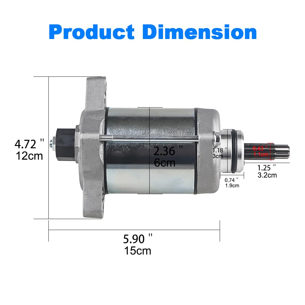 WATERWICH Starter Compatible with Honda Rancher 420 Trx420 trx420fa Trx420fe Trx420fm Trx420fe 2007-2019 Replaces 31200-HP5-601 31200HR0F01 SM18 31200HP5601 SMU0418
