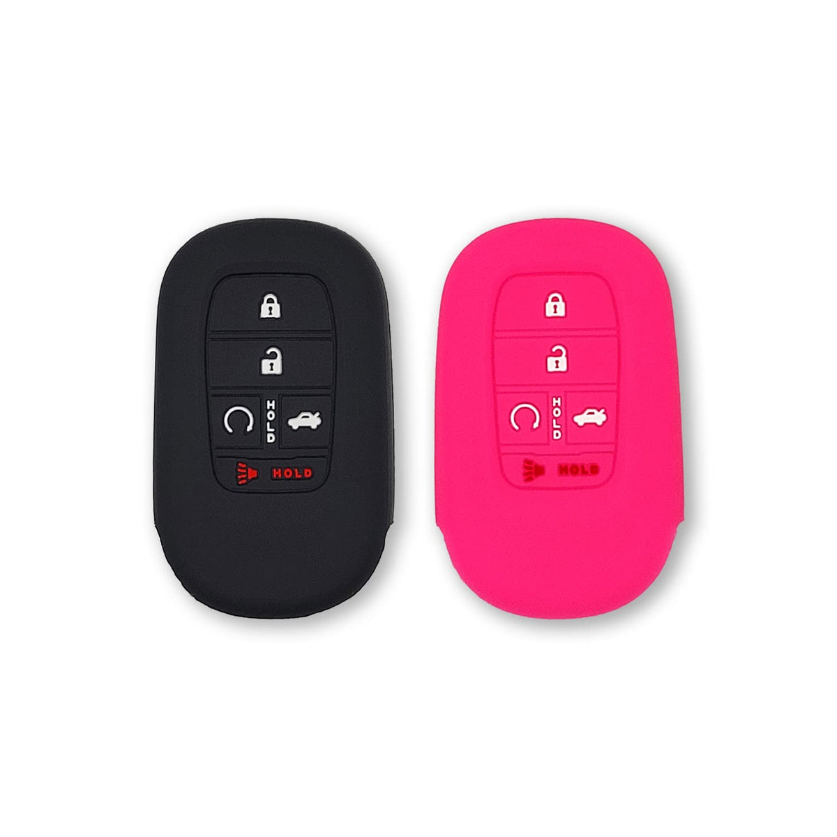 Autobase Silicone Key Fob Cover For 2022 2023 2024 2025 2026 Honda Civic Accord Hr-V Cr-V Pilot Sport Si Ex Ex-L Touring | Car A