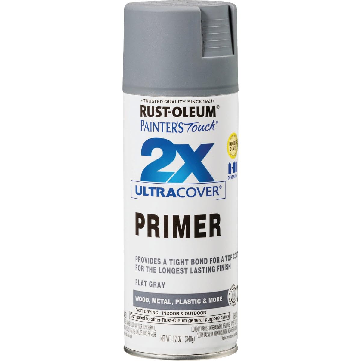 Rust-Oleum 249088 Painter's Touch Multi Purpose Spray Paint, 12-Ounce, Gray Primer - 6 Pack