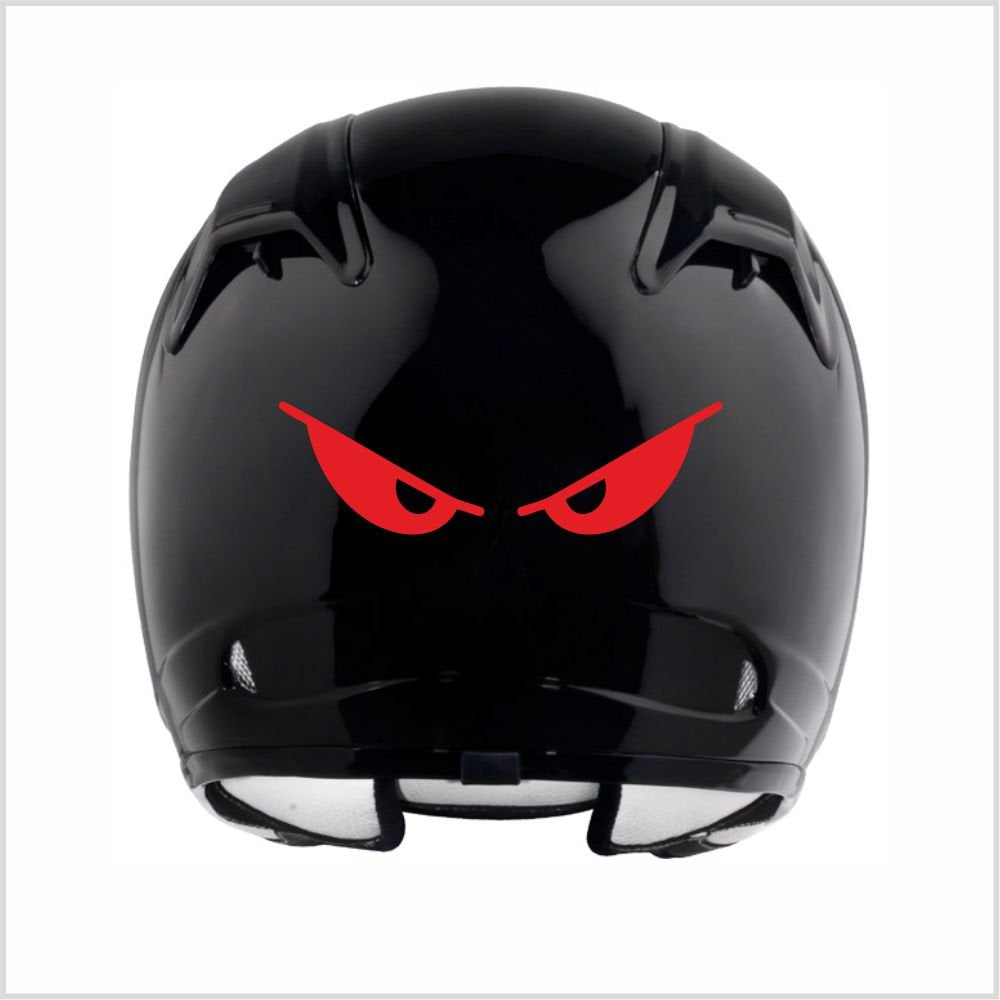 Everything Graphix Evil Eyes No Fear Motorcycle Biker Helmet Reflective Decal Sticker M2 5 1/2' X 1 1/2' (Reflective Red)
