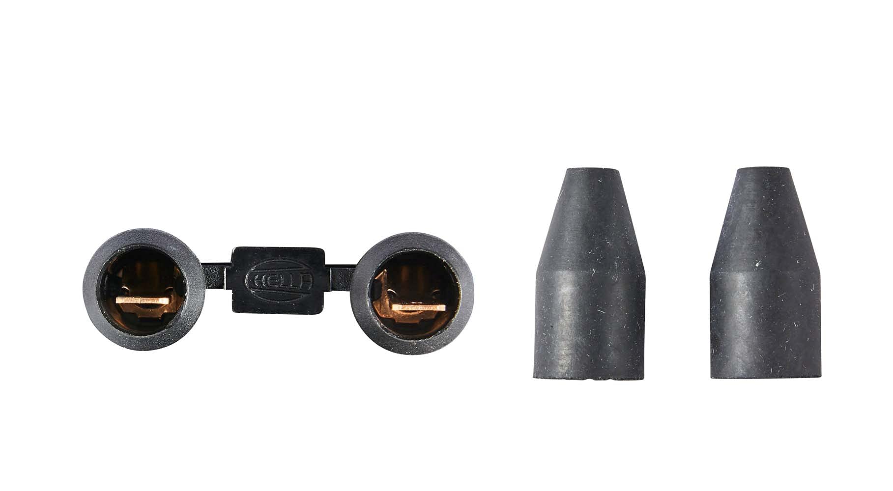 HELLA 003399061 Supertone 24V Low Tone Horn with Black Protective Grill, Single Horn