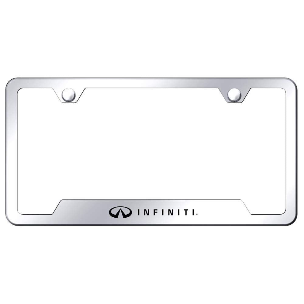 Au-Tomotive Gold Stainless Steel License Plate Frame For Infiniti (Chrome)