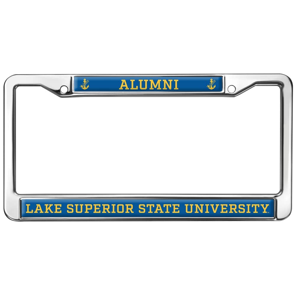 Lake Superior State Alumni Logo Full Size Standard License Plate Metal Frame