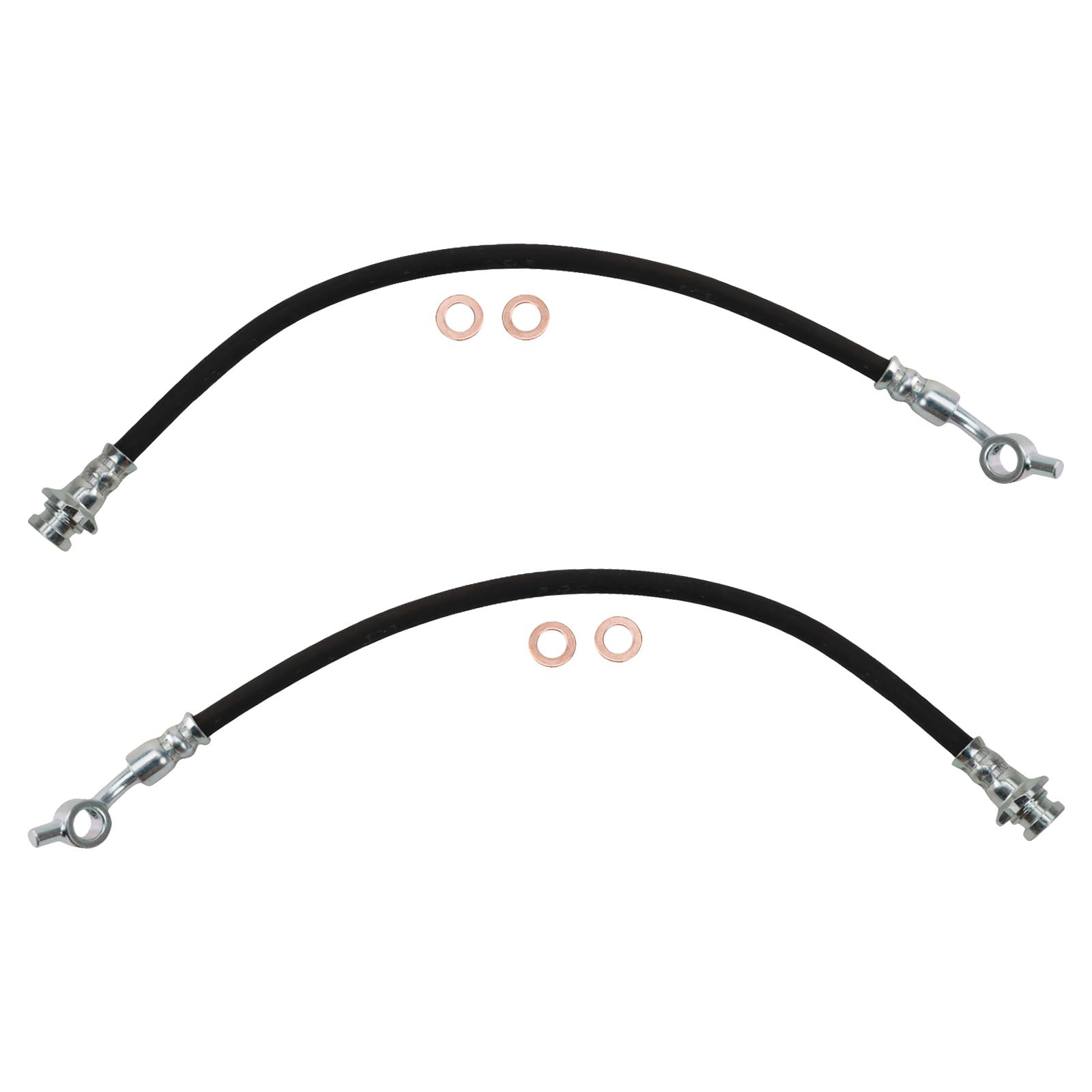 Trq Front Brake Hose Set Compatible With 2005-2019 Nissan Frontier 2005-2012 Pathfinder 2005-2015 Xterra 2009-2012 Suzuki Equato