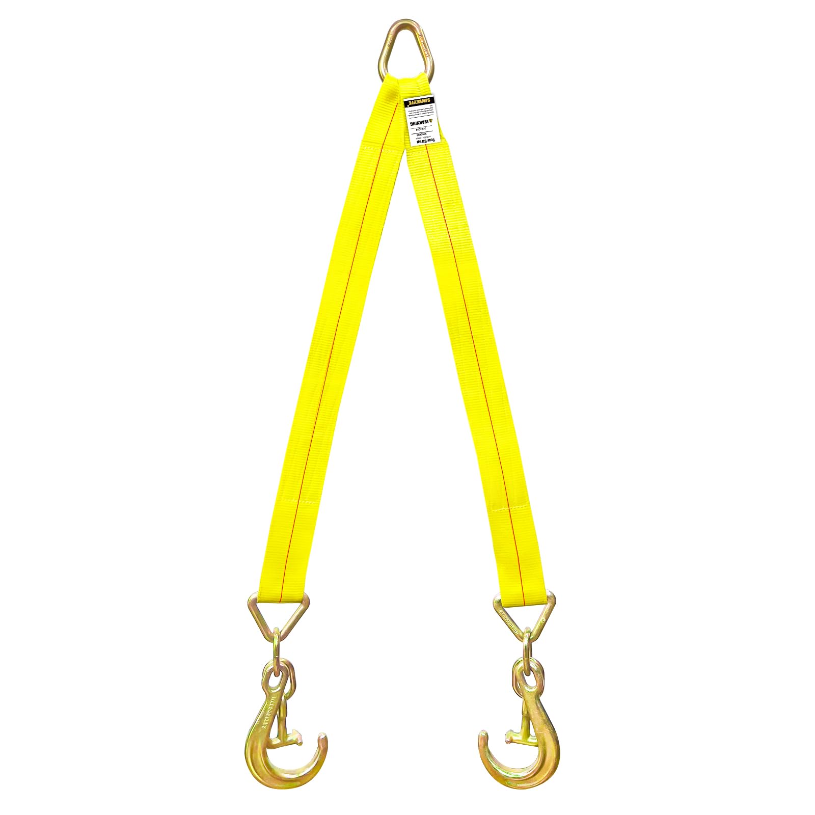 SENKEYFE Tow Straps V Bridle, 3'' x 36'' Recovery V-Strap with 8'' J Hooks and T-J Hooks, 5400LBS J Hook and Mini Datsun Recover