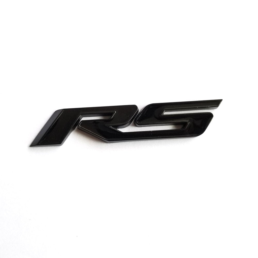 Yoaoo 1X Oem Black Rs Decal Emblem Badge 3D Allloy For Camaro Gm Series Matte Black
