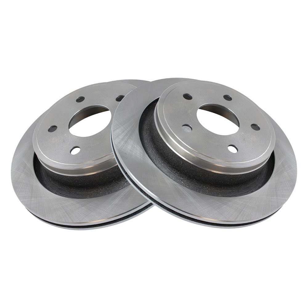 Trq Rear Brake Rotors Set Vented Compatible With 2007-2009 Chrysler Aspen 2004-2009 Dodge Durango 2002-2010 Ram 1500 2011-2018 R