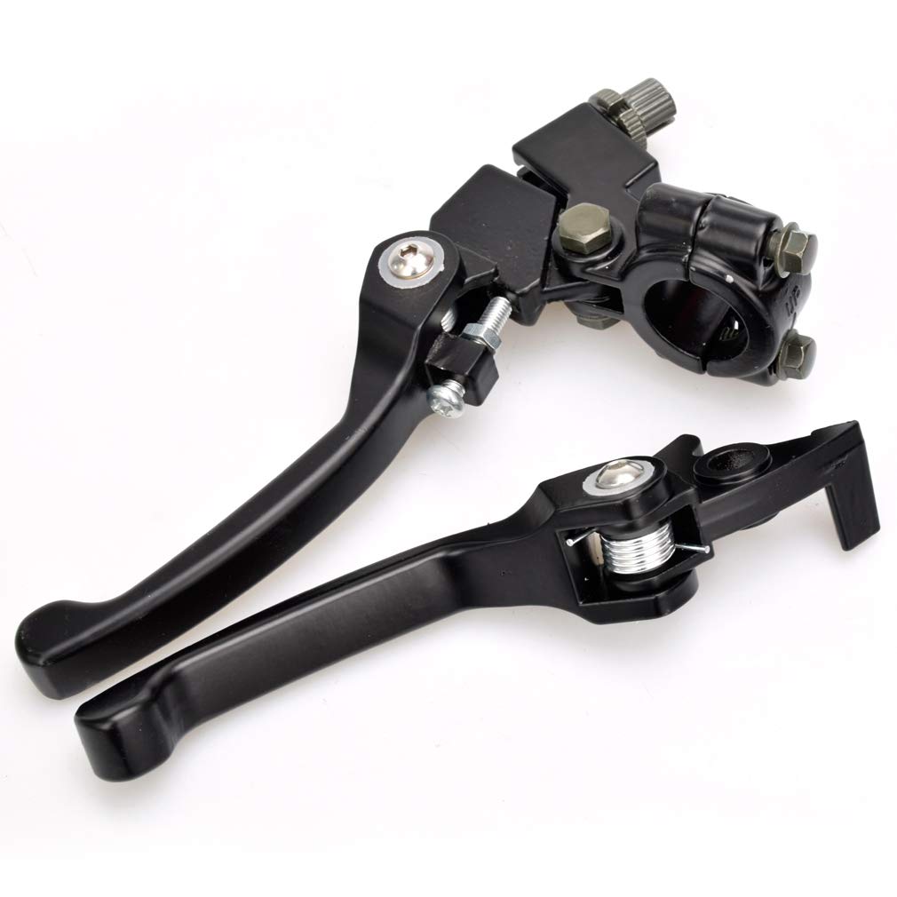 HIAORS Black Folding Clutch and Brake Lever Set for 7/8 Handlebars - Compatible with Apollo RFZ TaoTao SSR Thumpstar 50cc 125cc 150