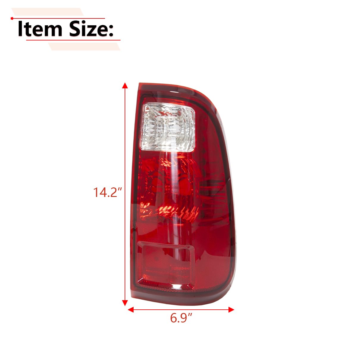 RLB-HILON Right Side Rear Tail Light Assembly Compatible with Ford F250 F350 F450 Super Duty 2008 2009 2010 2011 2012 2013 2014