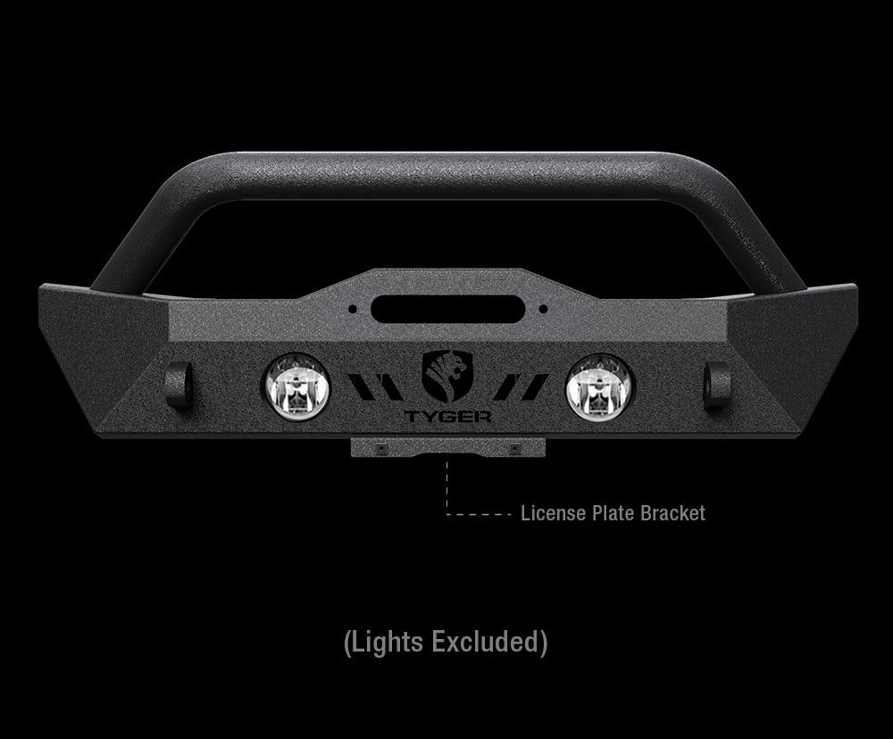 Tyger Auto Tg-Bp6J70078 Tyger Fury Stubby Front Bumper W/Winch Plate Compatible With 07-18 Jeep Wrangler Jk; 2018-2025 Jl (Fits