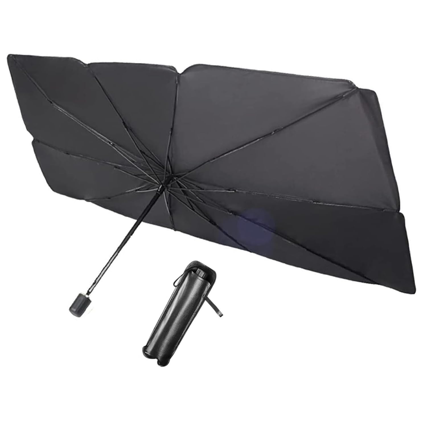 ARURA (LABEL) Car Windshield Sun Shade Umbrella, Foldable Car Window Sunshade with Storage Bag, Block UV Rays and Heat Sun Visor