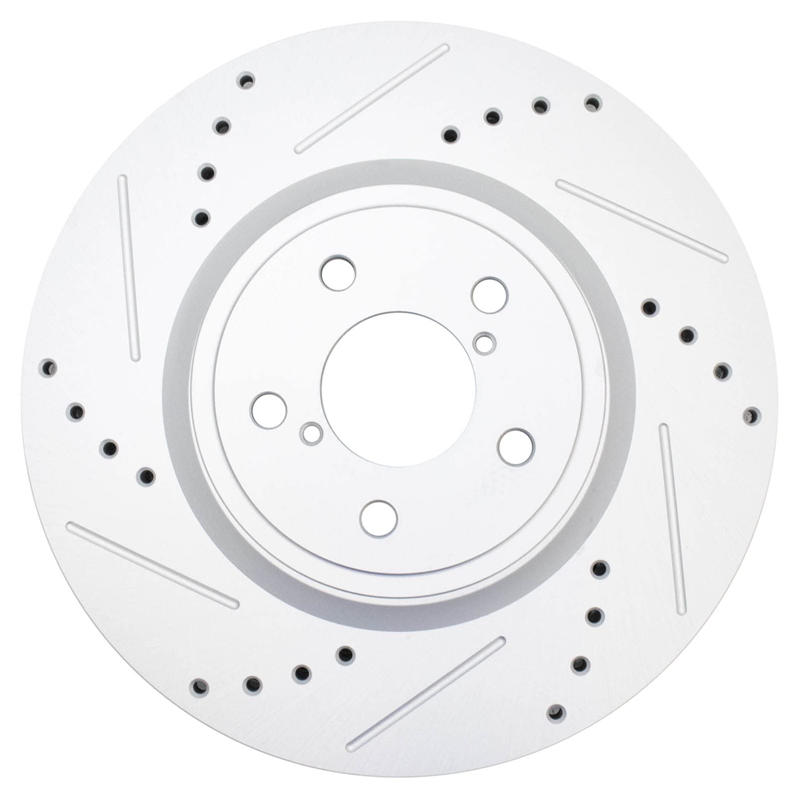 Trq Front Performance Brake Rotors Set Premium G-Coated Cross Drilled & Slotted Compatible With 2014-2018 Subaru Forester 2005-2