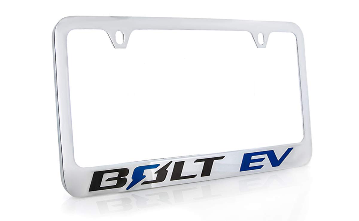 Chevrolet Bolt Ev Wordmark Chrome Plated Metal License Plate Frame Holder
