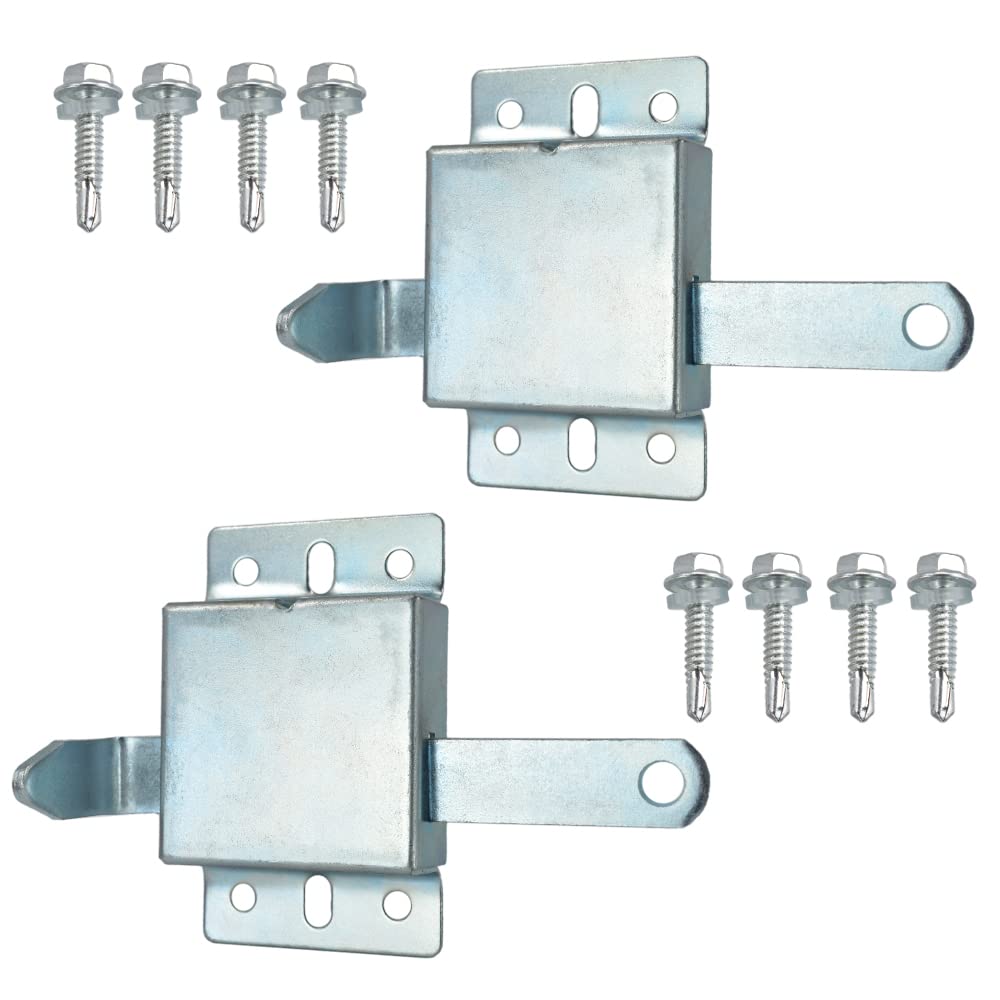 Qzattcaen Garage Door Side Lock Inside Deadlock For Most Garage Door Galvanized Steel -2Pack