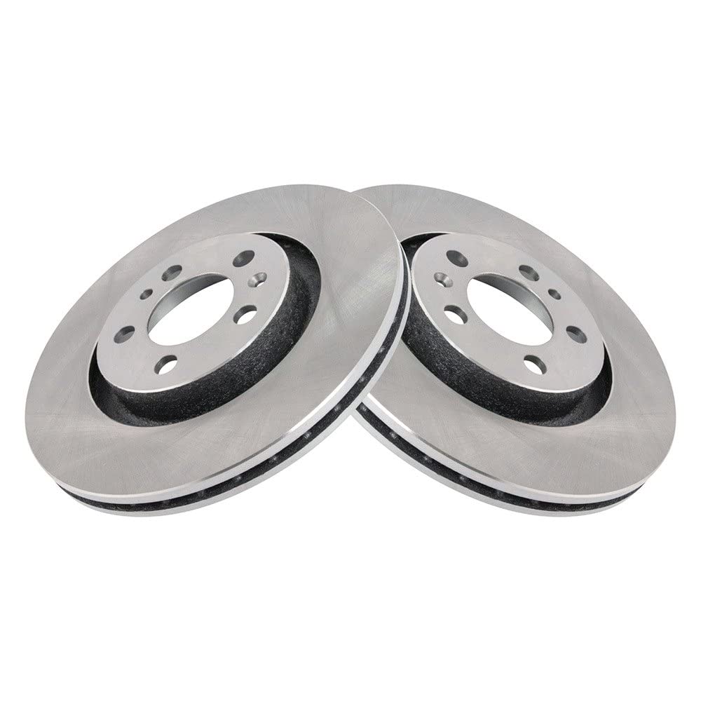 Trq Front Brake Rotors Set Vented Compatible With 1998-2010 Volkswagen Beetle 1999-2006 Golf 1999-2005 Jetta