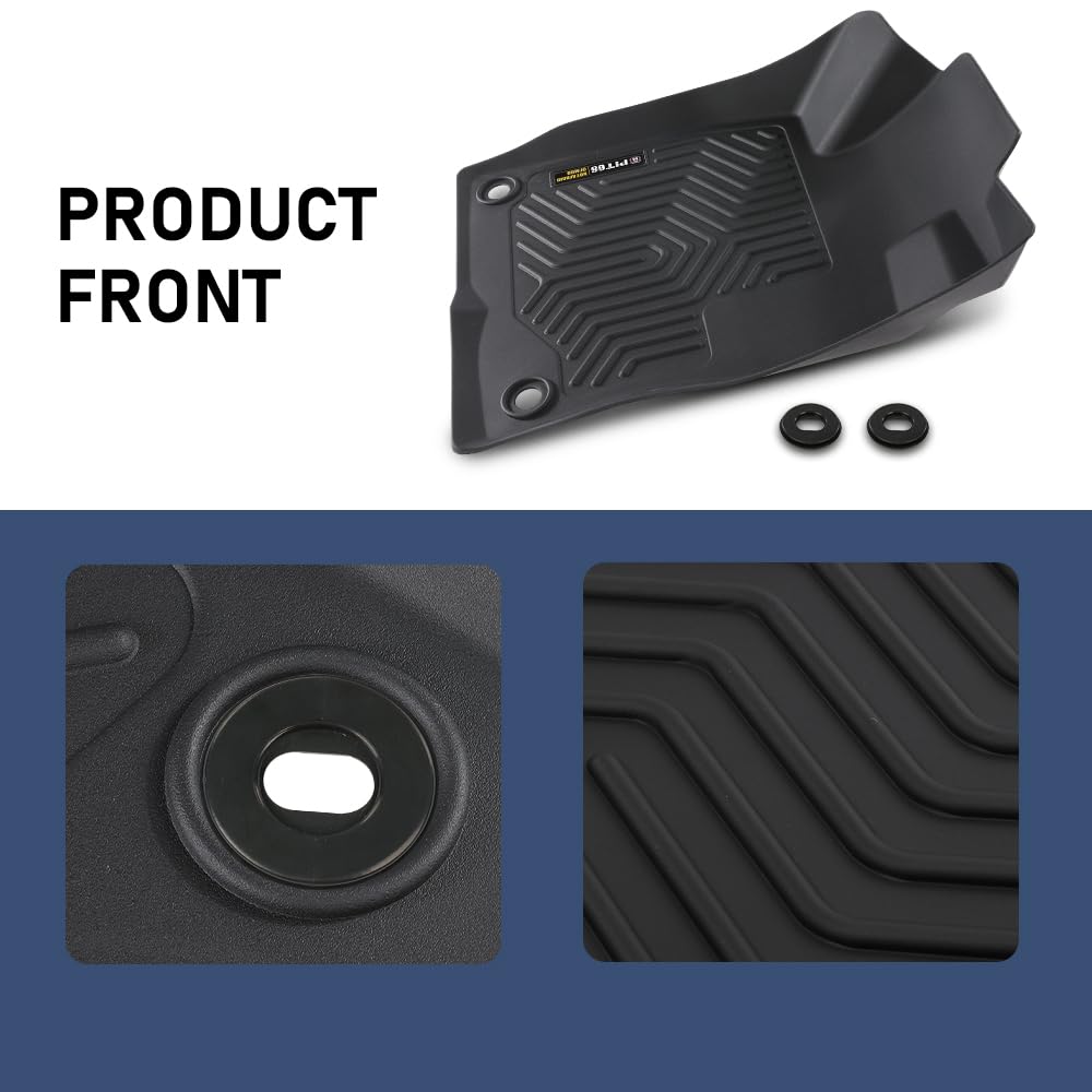 Pit66 Floor Mats Cargo Liner Compatible With Honda Civic Sedan 4-Door 2016-2021/Fit Hatchback 2016-2021/Fit Coupe 2Door 2016-202