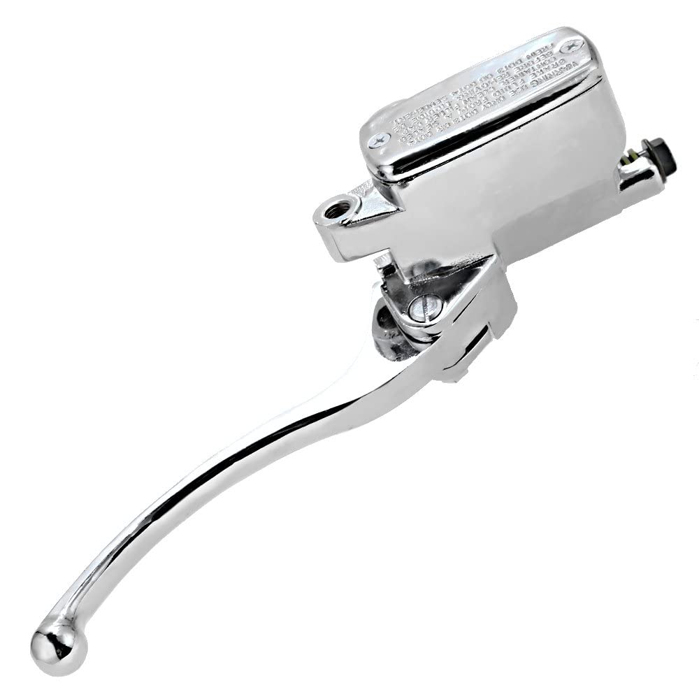 Saihisday 1' Brake Master Cylinder & Clutch Set Chrome for Honda Shadow VTX1800 Kawasaki Vulcan Yamaha Road Star Suzuki (1 Pair, Left + Right)