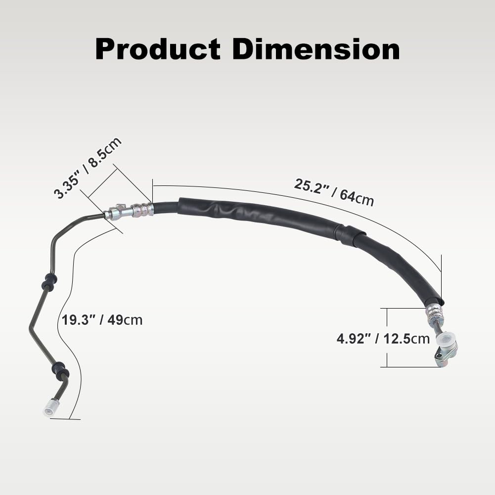 Wmphe Compatible With Power Steering Pressure Hose Assembly Acura Mdx V6 3.7L 2007 2008 2009, Replace Oem 53713-Stx-A01, 3401214