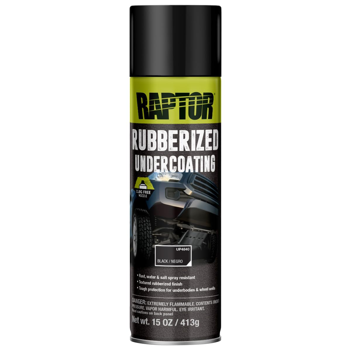 RAPTOR Rubberized Undercoating, Professional Grade Automotive Spray Paint, Extra Durable, 15 oz