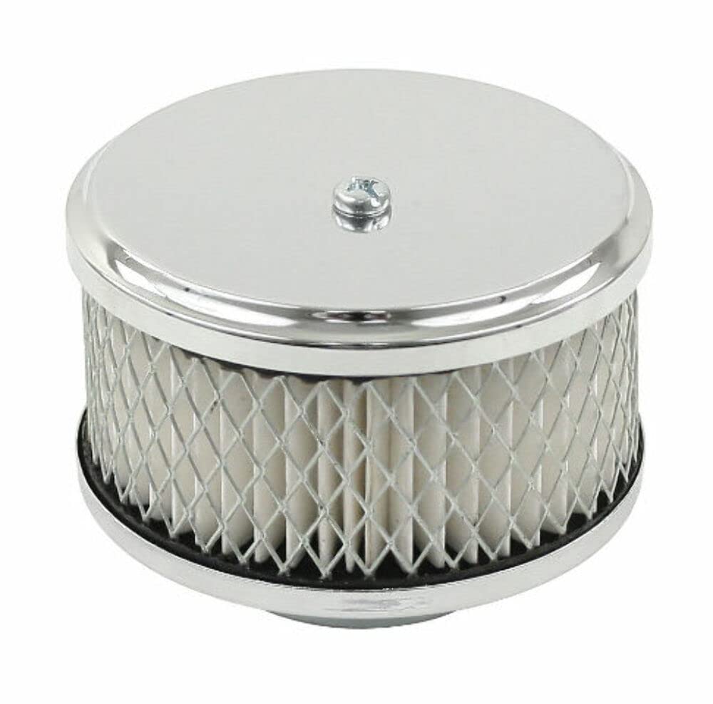 EMPI 9012 Mini Air Cleaner for Stock Solex VW Carb, 3&quot; Tall w/Paper Element, Volkswagen Bug, Baja, Ghia, Bus