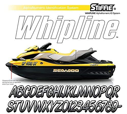 Stiffie Whipline Charcoal/Black 3 '' Boat & Pwc Registration Decals  Numbers Letters Stickers