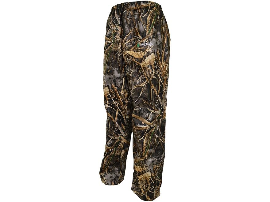 Frogg Toggs Mens Classic Pro Action Waterproof Breathable Rain Pants, Realtree Max-7, Small Us