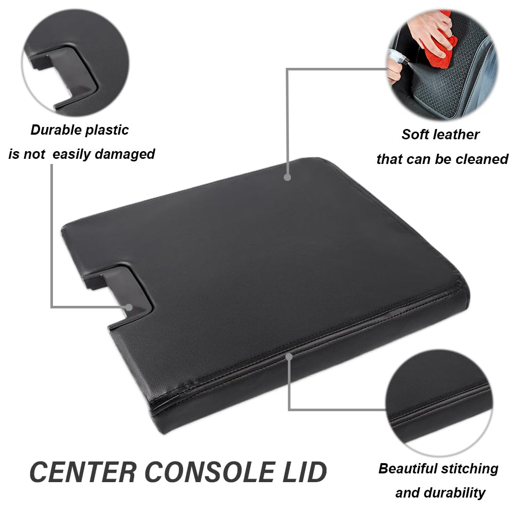 Pit66 Center Console Lid Armrest Cover, Compatible With 2008-2014 Chevy Silverado Gmc Sierra/ 07-13 Tahoe Avalanche Yukon(Xl), B