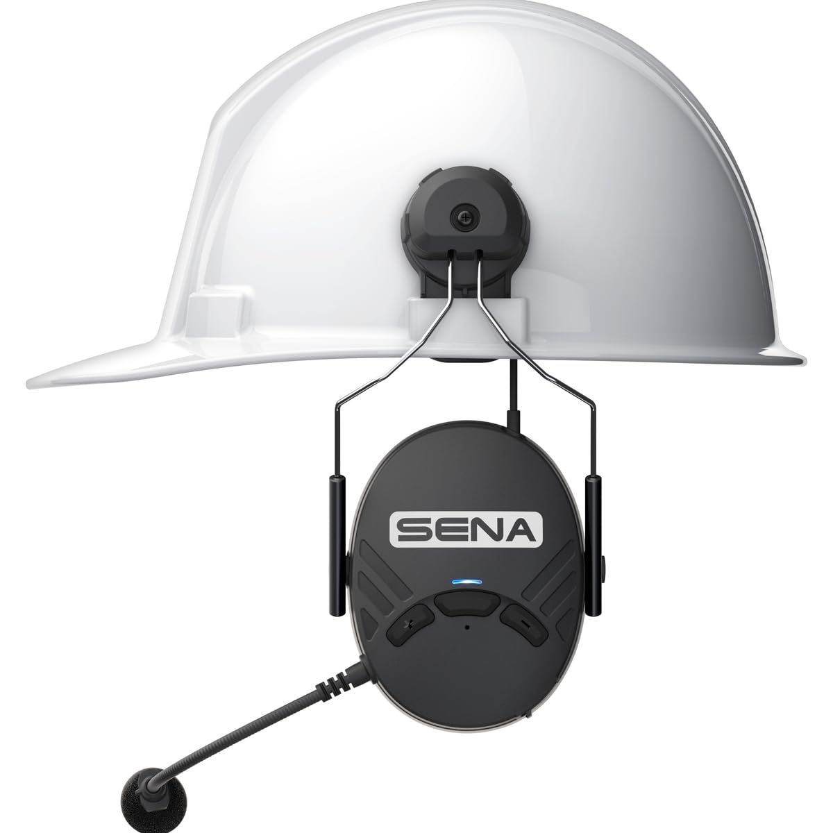 Sena Tufftalk Lite Hard Hat Mount Earmuff With Long-Range Bluetooth Communication, Black