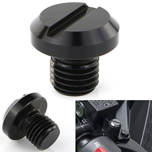 Xitomer 4 Pcs Mirror Hole Plugs M10X1.25, Fit For Z125/ Z400/ Fz-07 Mt-07 / Fz-09 Mt-09, Crf250L/ Cb1000R, Sv650 / Klr 650, Alum