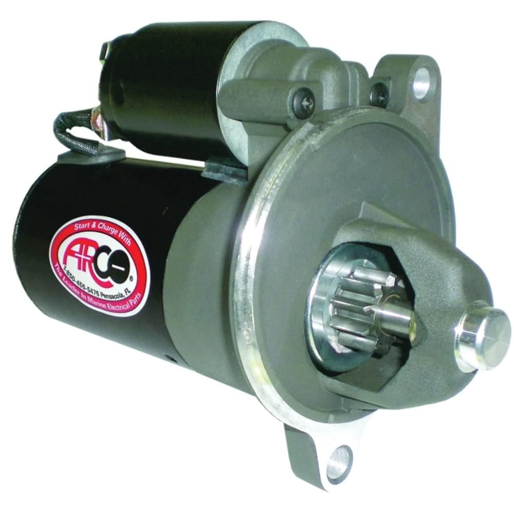 Arco 70125 Inboard Starter For Late Model 5.0L & 5.8L Ford - 12 Volt, Clockwise Rotation, Black
