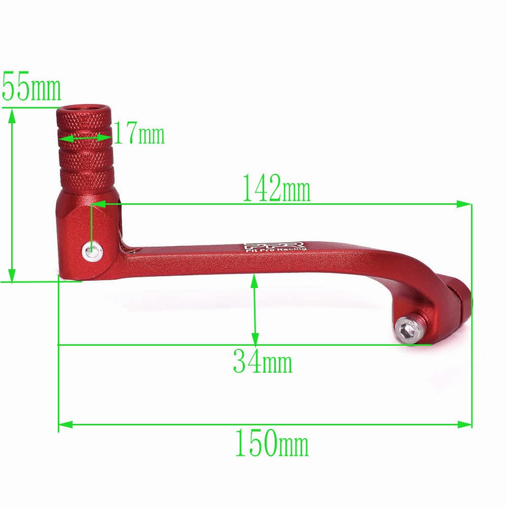 Gear Shift Lever, Alloy Aluminium Fit For Motorcycle Bse Crf 110 Ttr 125 Motorcycle 50Cc 110Cc 250Cc Dirt Pit Bike(Red)