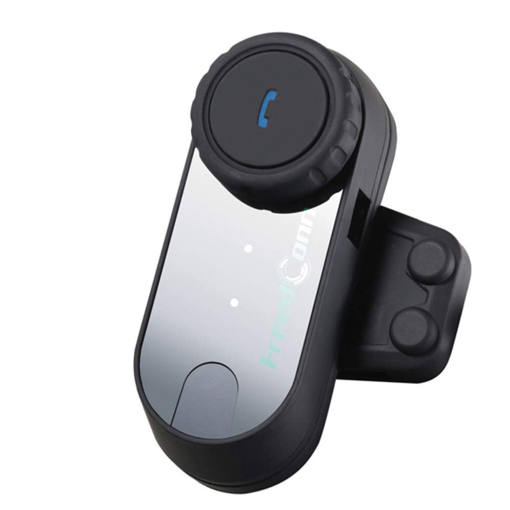 1Storm Motorcycle Modular Full Face Flip Up Dual Visor Helmet + Spoiler Bundle With Freedconn Motorcycle Yellowtooth Headset: Hb