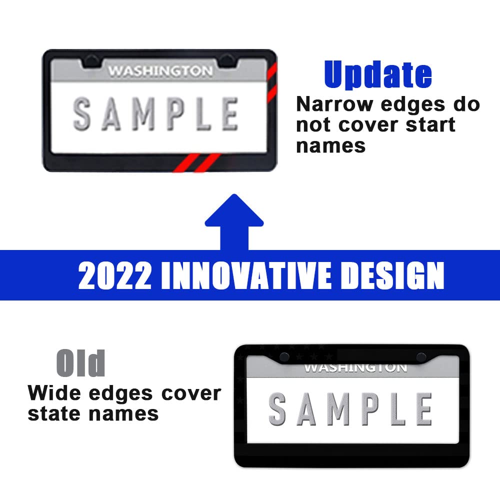 Matte License Plate Frames Aluminum Alloy License Plate Cover Holder Fits For All Dodge Universal License Plate Covers Accessori