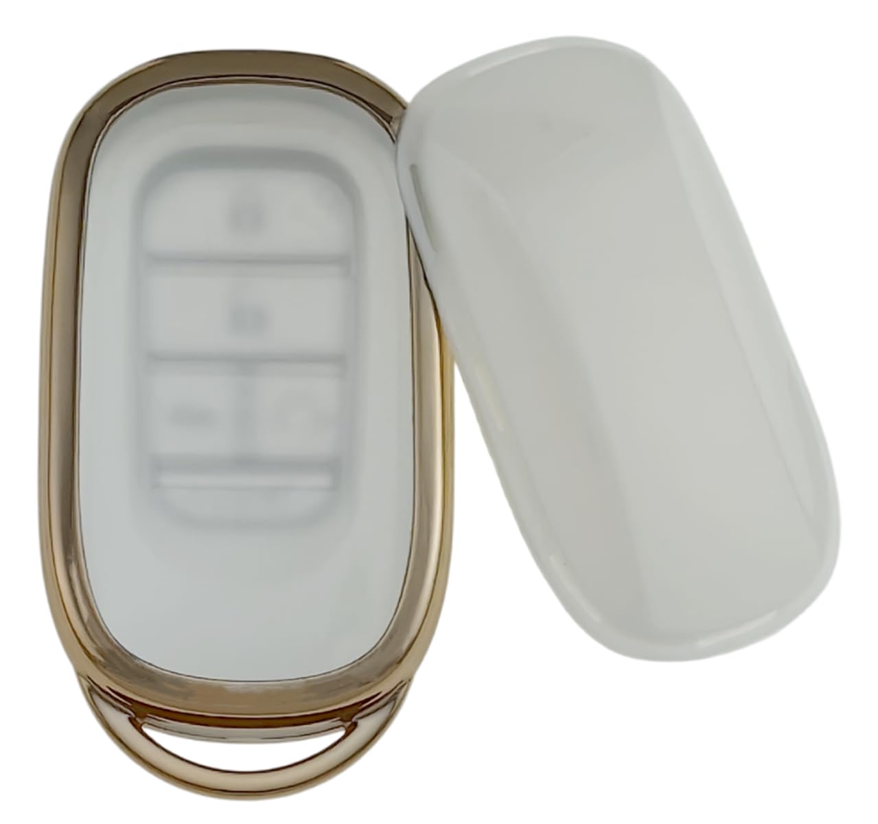 Reprotecting Tpu Key Fob Cover Compatible With (5 Buttons) 2022-2025 Honda Accord Civic Hr-V Cr-V Pilot Sport Si Ex Ex-L Touring (Black/White)