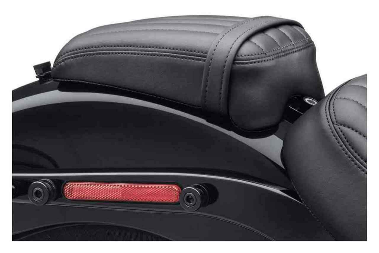 WOWTK Rear Passenger Seat Cushion Grid Seat Pad Fits for Harley Softail 2018-2024 Street Bob FXBB 18-later FXBB, FXST and '21-la