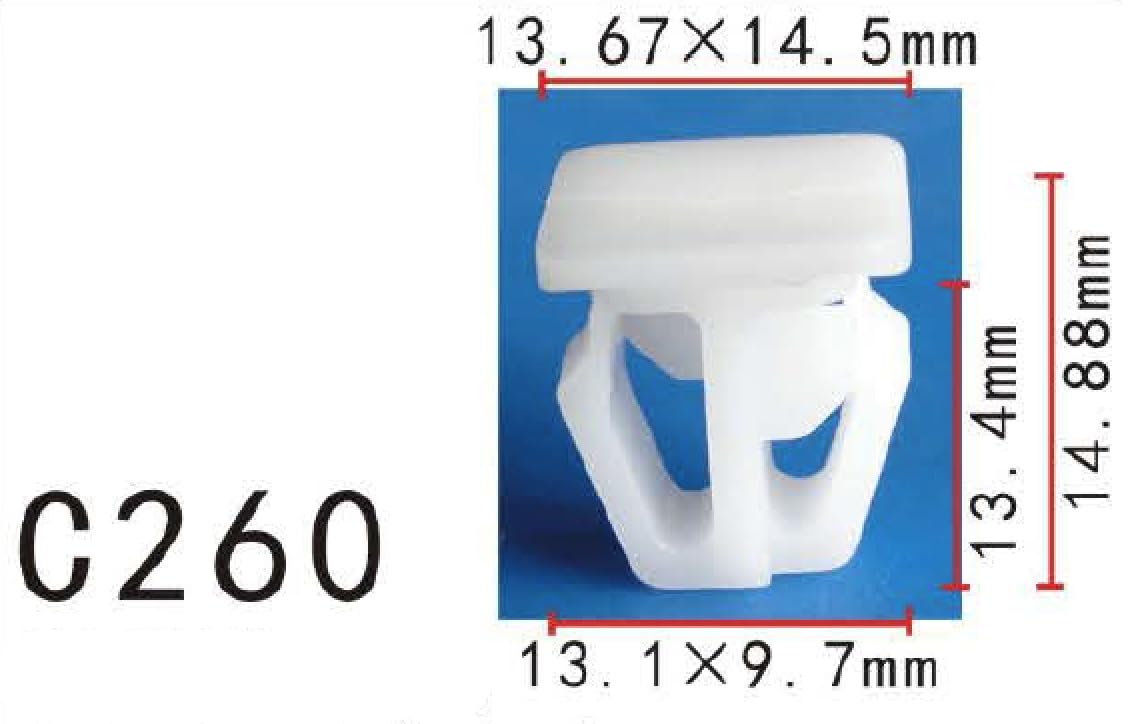 Autobahn88 Retainer Clip For Skirt Panel, Compatible With Honda (Oem: 75306Sv1A01) (Pack Of 20)