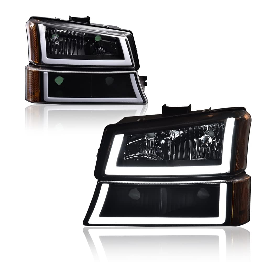Pit66 Led Headlight Pair Compatible With 03-06 Chevy Silverado 1500 2500 3500 Hd Model / 03-06 Avalanche 1500 2500 (Only Fit Mod