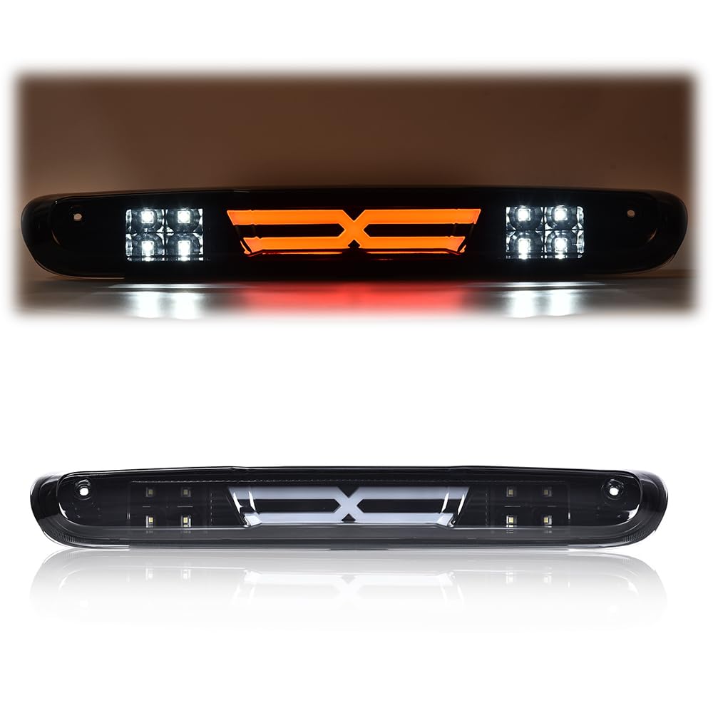 Cheda Rear Third Brake Lights, Compatible With 07-14 Chevy Silverado/07-14 Gmc Sierra/Compatible With 09-10 H-Ummer H3T, Smoky L