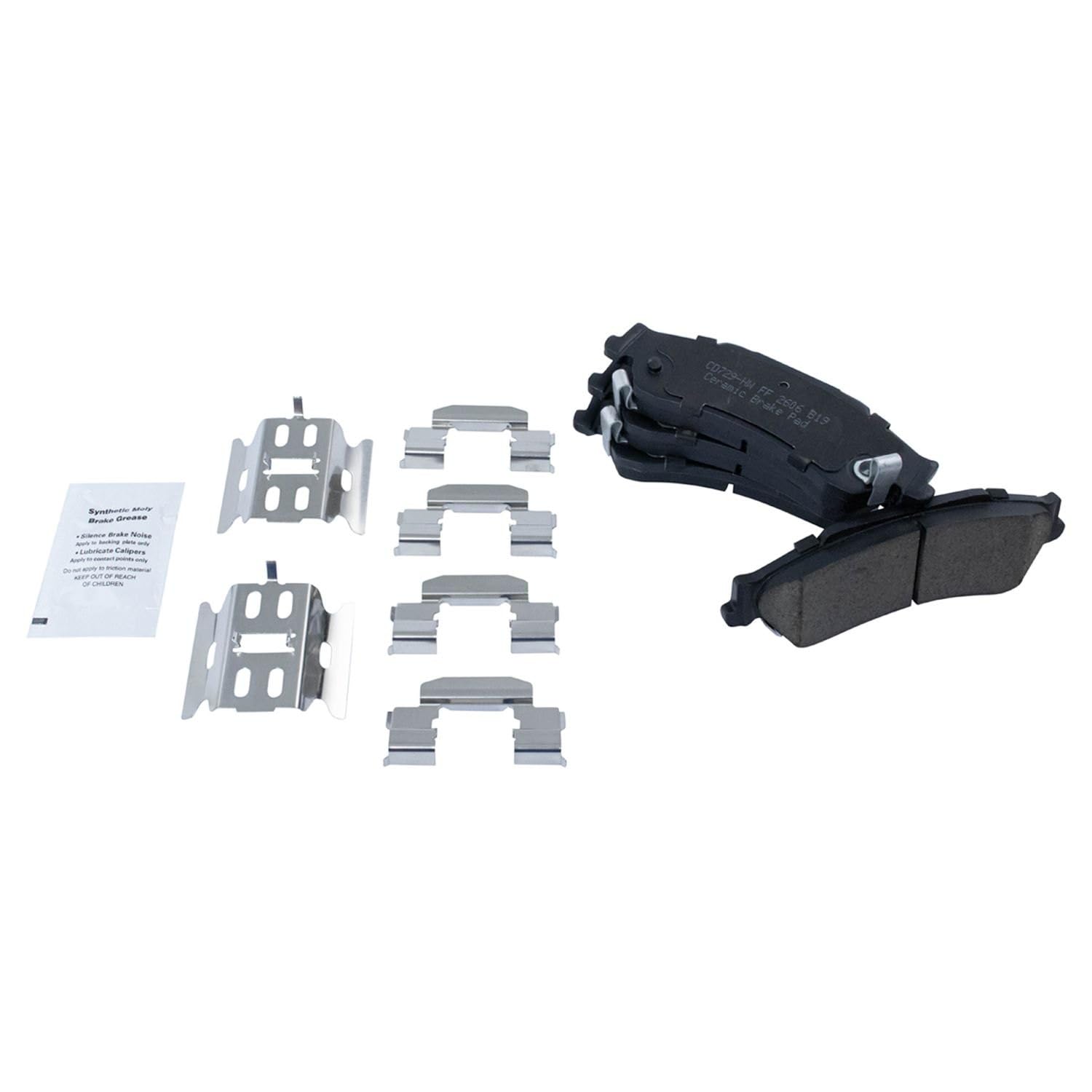 TRQ Rear Brake Pad & Rotor Kit Brake Pads Brake Rotor Ceramic Compatible with 1998-2005 Chevrolet Blazer 1998-2001 GMC Jimmy