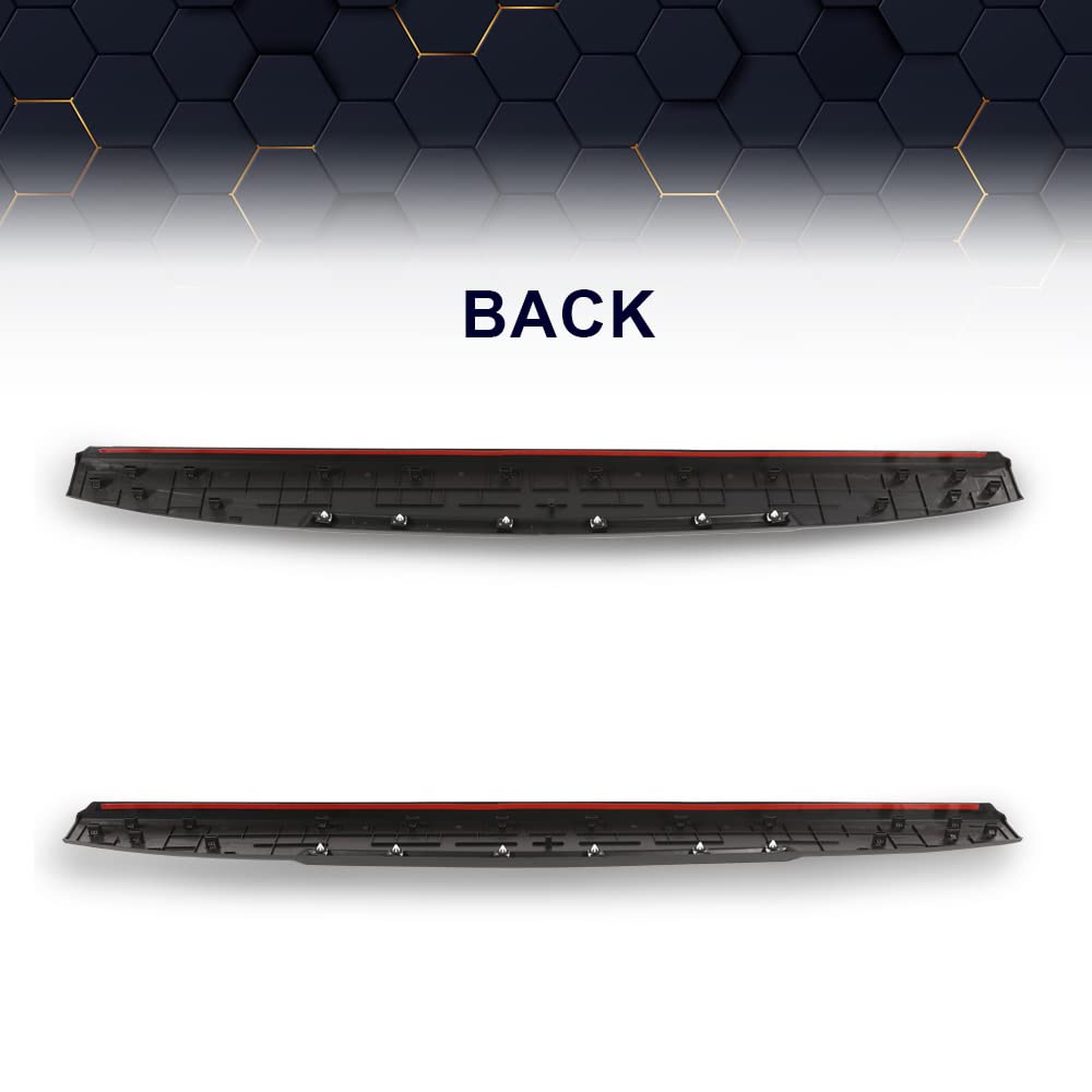 Pit66 Tailgate Molding Cap, Compatible With 2019-2021 Chevy Silverado 1500/2019-2021 Gmc Sierra 1500 Tailgate Cap Spoiler Mouldi