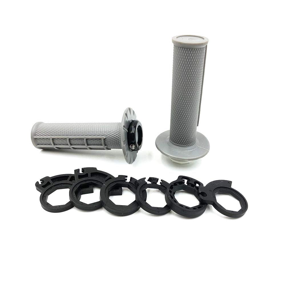Otom Lock-On Grips Handle Non Slip Handlebar With The Snap-On Cam To Match More Dirt Bike Models Fit For Honda Crf250R Yz125/250 Yz125X Kx125/250 Rm125/250 Tc125/250/300 (Grey)