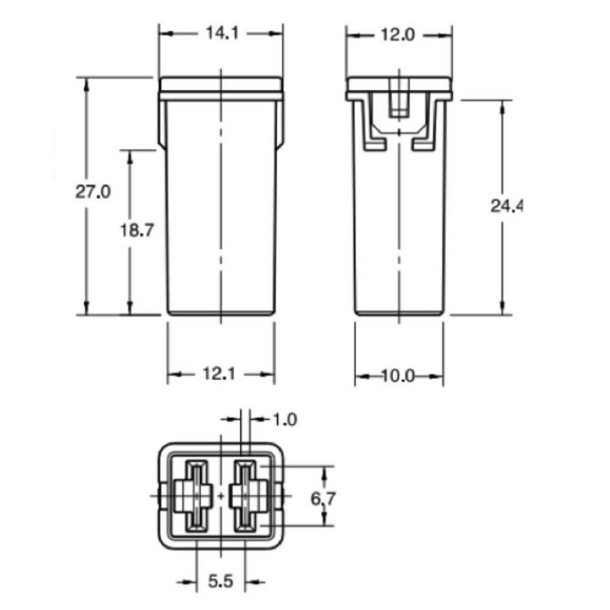 Jcase Fuse Kit Mini Jcase Fuse Assortment High Profile 40A Fit For Ford Chevy/Gm Nissan And Toyota Pickup Trucks Cars And Suvs