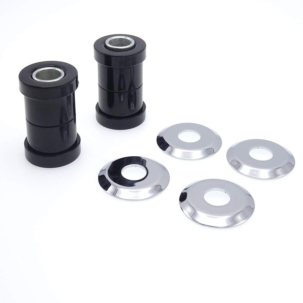 Black Handlebar Riser Bushings Damper Kit Compatible With Harley Softail/Dyna/Fxr 1973-2017 & Sportster Xl 1973-2023